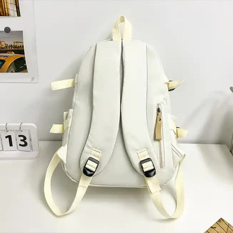 Black Stylish And Simple Backpack For High School College Students Trendy Women Casual Travel Daily Use