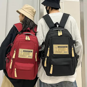 Khaki Stylish And Simple Backpack For High School College Students Trendy Womenas Casual Travel Daily Use