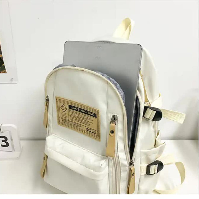 Red Stylish And Simple Backpack For High School College Students Trendy Women Casual Travel Daily Use