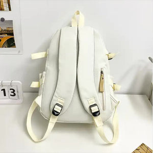 Red Stylish And Simple Backpack For High School College Students Trendy Women Casual Travel Daily Use