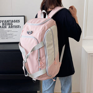 White Large Capacity Travel Backpack Multi Function Carry On Bag For Clothes Luggage Storage And Business Trips