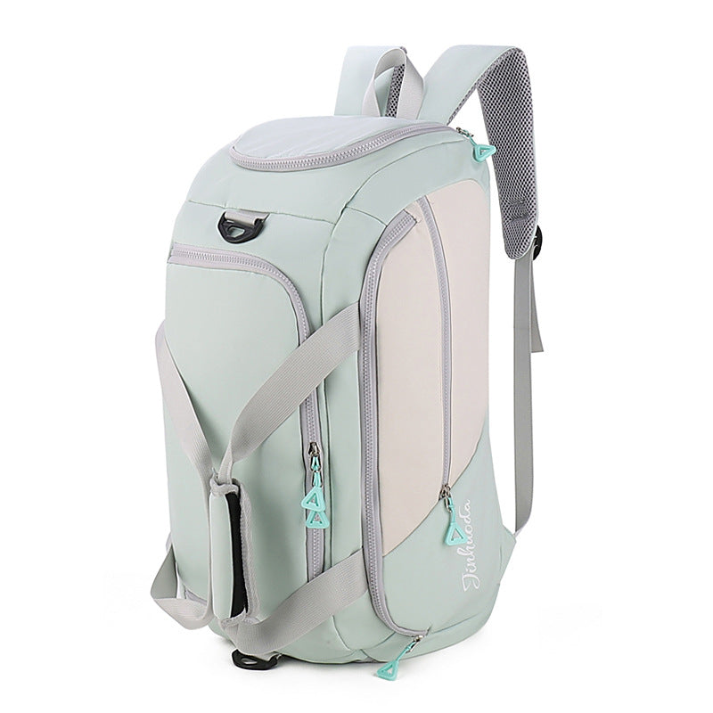 Light Green Large Capacity Travel Backpack Multi Function Carry On Bag For Clothes Luggage Storage And Business Trips