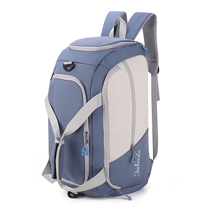 Blue Large Capacity Travel Backpack Multi Function Carry On Bag For Clothes Luggage Storage And Business Trips