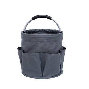 Dark Gray Portable Folding Picnic Basket Multi Function Beach Storage Bag Toiletry Organizer And Shopping For Outdoor Ho