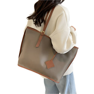 Brown New Large Capacity Tote Bag Simple Versatile Handbag For Casual Outings Lightweight And Stylish