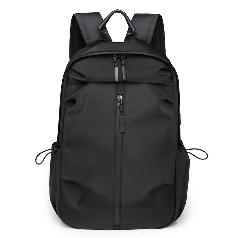 Black Casual Korean Style Backpack Versatile Laptop Bag For Students Business And Travel Fashionable Practical