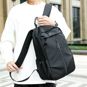 Black Casual Korean Style Backpack Versatile Laptop Bag For Students Business And Travel Fashionable Practical