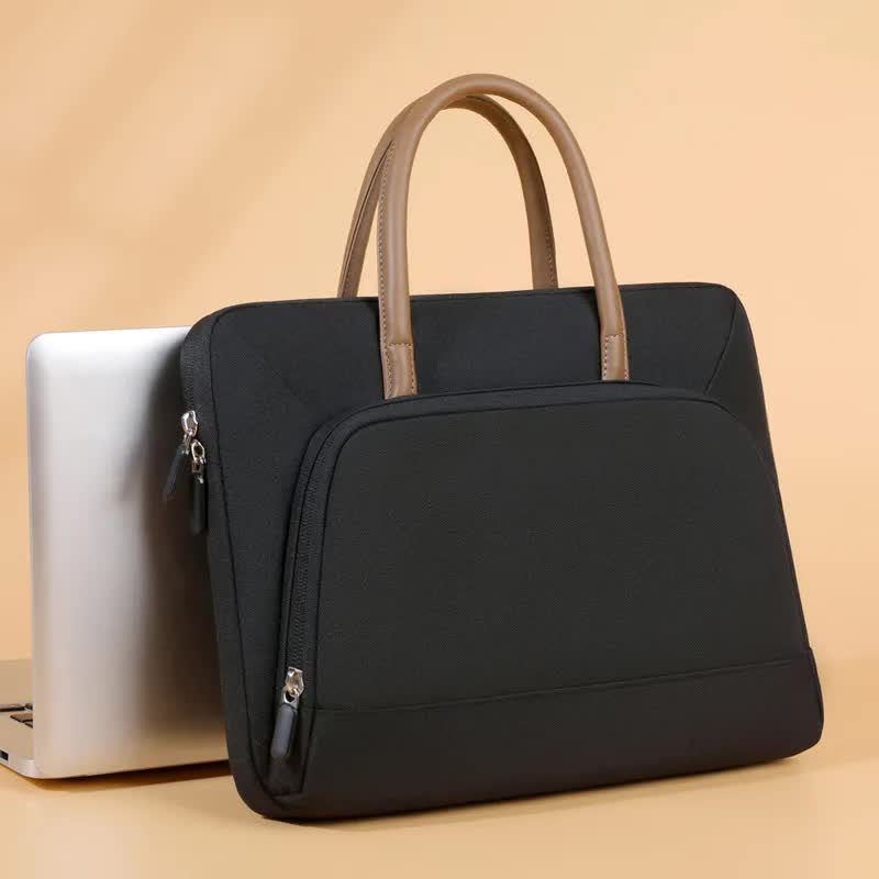 Black Simple & Stylish Laptop Bag Elegant Notebook Carrier For Students Professionals And Gift Purposes