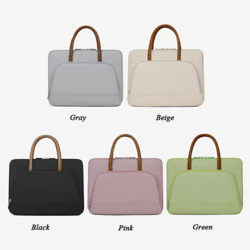 Green Simple & Stylish Laptop Bag Elegant Notebook Carrier For Students Professionals And Gift Purposes