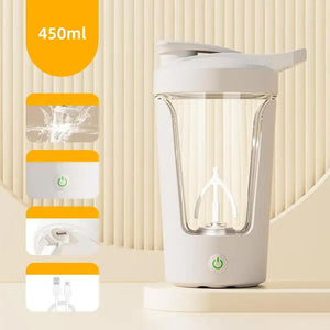 White Usb Rechargeable Automatic Stirring Cup Leak Proof Temperature Resistant And Shockproof Electric Coffee Protein Mi