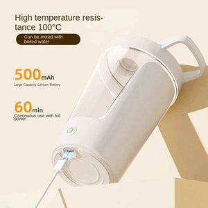 White Usb Rechargeable Automatic Stirring Cup Leak Proof Temperature Resistant And Shockproof Electric Coffee Protein Mi