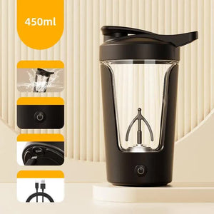 Black Usb Rechargeable Automatic Stirring Cup Leak Proof Temperature Resistant And Shockproof Electric Coffee Protein Mi