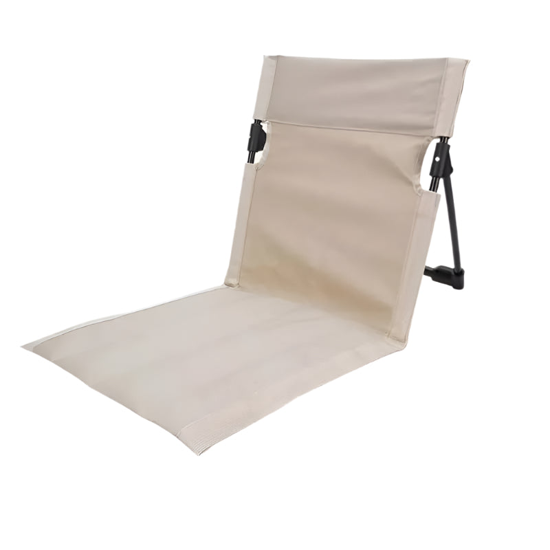 White Outdoor Folding Lawn Chair With Backrest Lightweight Portable Camping Beach & Park Recliner Easy To Carry For Rela