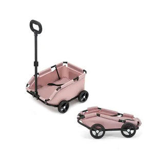 Pink Compact Foldable Pet Stroller For Dogs And Cats Lightweight Travel Pushchair Small Pets Teddy Portable Collapsible