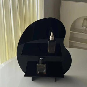 40*36*10Cm Black Acrylic Desktop Storage Organizer Christmas Aromatherapy Display Shelf For Cosmetics Candles And Decora