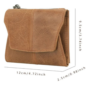 Light Brown Genuine Leather Women's Wallet Multifunctional Coin & Card Holder Fashionable Box In Top Grade Cowhide