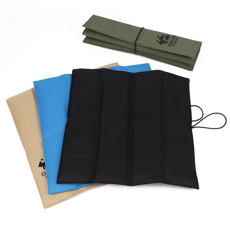 4 Pcs Black Portable Waterproof Outdoor Picnic Mat Moisture Proof Thermal Seat Pad Foldable And Lightweight Travel Cushi