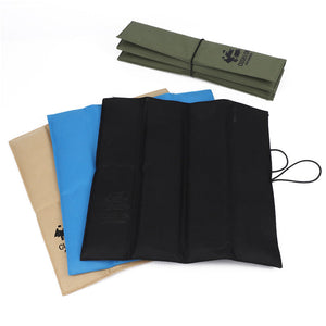 4 Pcs Black Portable Waterproof Outdoor Picnic Mat Moisture Proof Thermal Seat Pad Foldable And Lightweight Travel Cushi