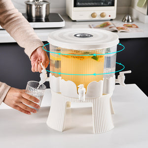 Only A Cold Water Bottle Large Capacity Rotating Beverage Dispenser With Faucet Multi Compartment Refrigerator Jug For J