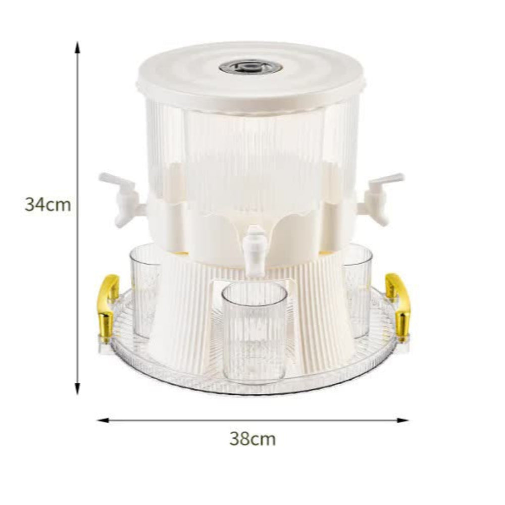 Only A Cold Water Bottle Large Capacity Rotating Beverage Dispenser With Faucet Multi Compartment Refrigerator Jug For J