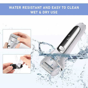 Black 3 Pcs Suit Electric Foot Callus Remover With Lcd Display Waterproof Pedicure Set Dual Speed Dead Skin Exfoliator F