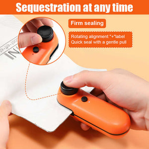 Orange Portable Mini Food Vacuum Sealer Convenient Household Snack Bag Sealing Machine