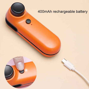 Orange Portable Mini Food Vacuum Sealer Convenient Household Snack Bag Sealing Machine