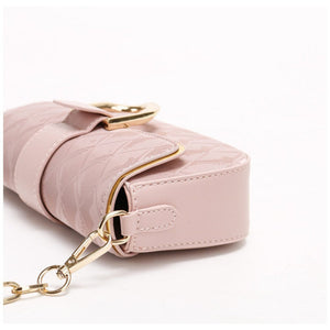 Pink Elegant Quilted Chain Shoulder Bag For Office Professionals | Simple And Fashionable Small Square Women