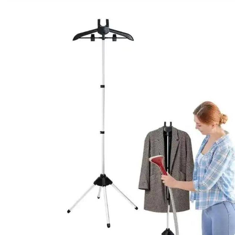 Black Adjustable Foldable Garment Steamer Stand Independent Support For Home Use