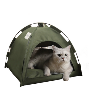 S Green Foldable Breathable Summer Pet Tent With Cooling Mat Portable Outdoor And Indoor Shelter