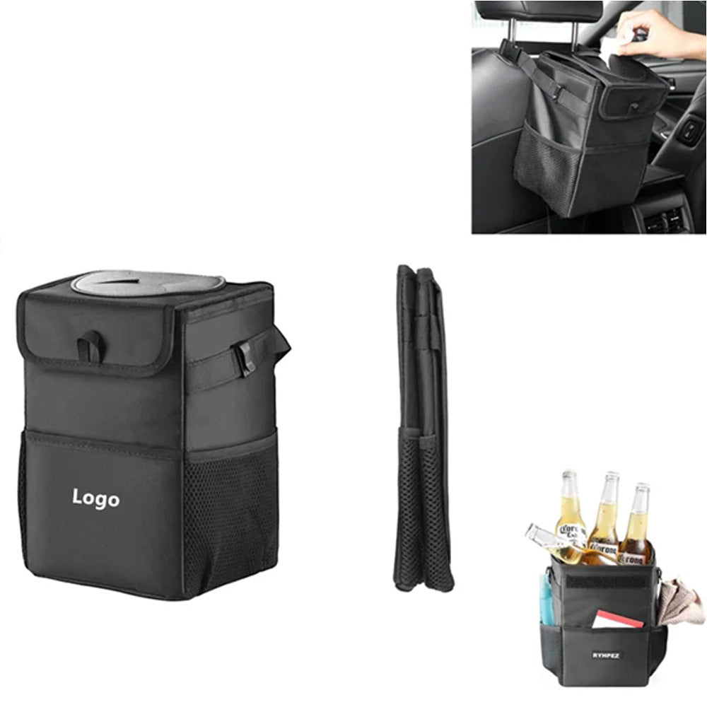 Car Trash Can Waterproof Insulated Cooler Bag Foldable Auto Organizer Multi Purpose