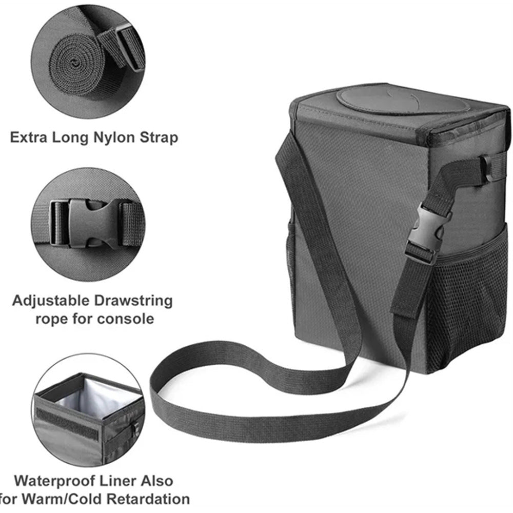 Car Trash Can Waterproof Insulated Cooler Bag Foldable Auto Organizer Multi Purpose