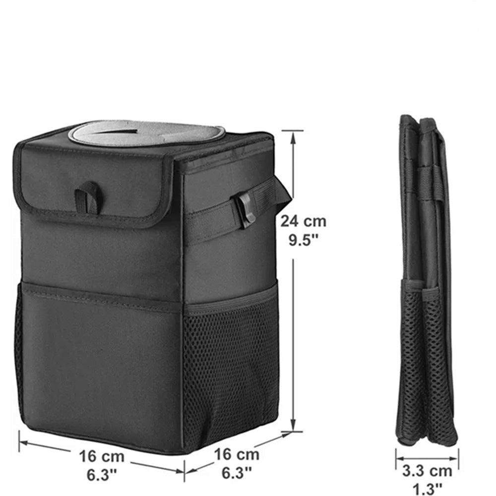 Car Trash Can Waterproof Insulated Cooler Bag Foldable Auto Organizer Multi Purpose