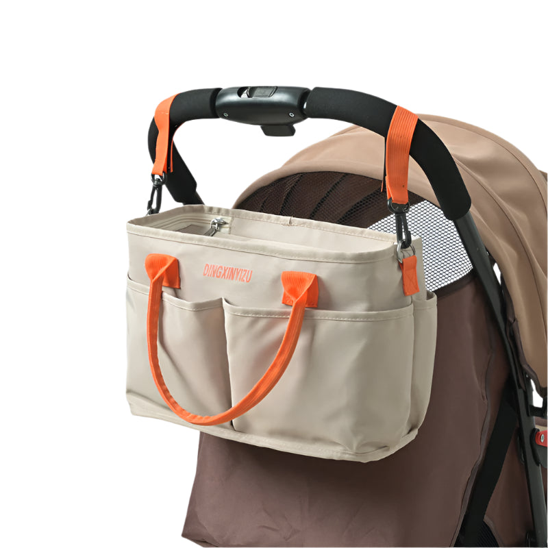 Khaki Multi Function Diaper Bag With Insulated Lining Large Capacity Mommy Shoulder & Crossbody Baby