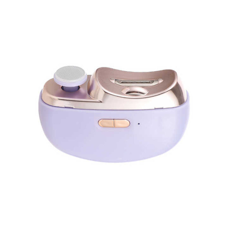 Purple Automatic Electric Nail Clipper & Grinder Multi Functional Safe Trimmer For Adults Kids