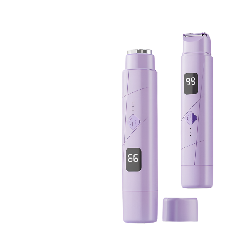 Purple Portable Wireless Electric Hair Remover A Dual Head Rechargeable Mini Shaver For Womenas Sensitive Areas