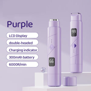 Purple Portable Wireless Electric Hair Remover A Dual Head Rechargeable Mini Shaver For Womenas Sensitive Areas