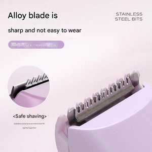 Purple Portable Wireless Electric Hair Remover A Dual Head Rechargeable Mini Shaver For Womenas Sensitive Areas