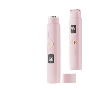 Pink Portable Wireless Electric Hair Remover Dual Head Rechargeable Mini Shaver For Women's Sensitive Areas