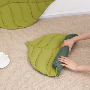 1 Pcs Green Leaf Shaped Pet Sleeping Mat Durable Dog Floor Pad & Cat Bed For And Playtime