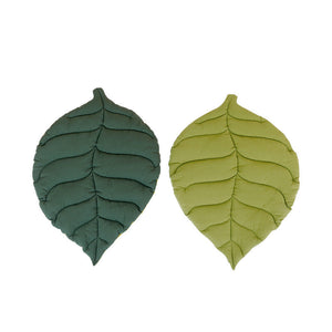 1 Pcs Green Leaf Shaped Pet Sleeping Mat Durable Dog Floor Pad & Cat Bed For And Playtime