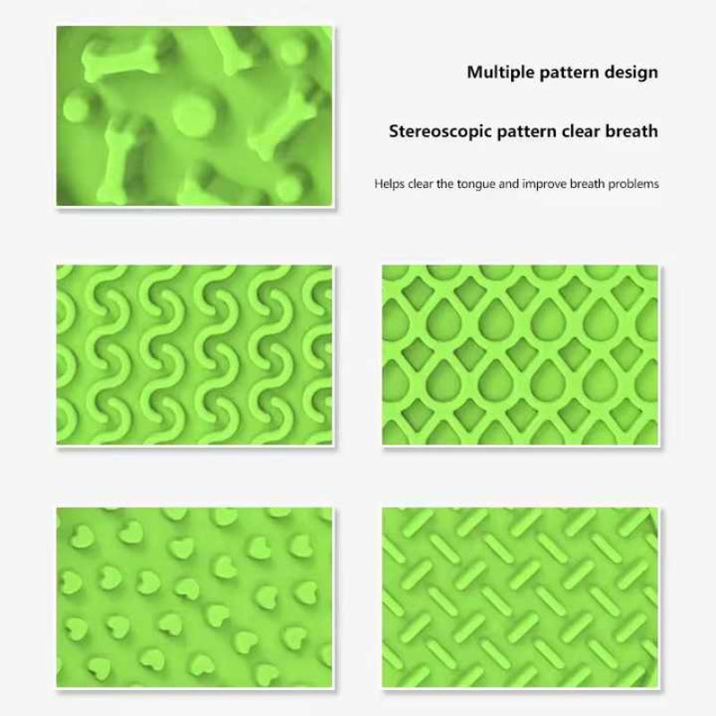 Green Silicone Pet Licking Mat Slow Feeder Pad With Strong Suction And Foldable Design Heat Resistant 40Ac To 240Ac For