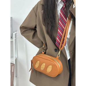 Creative Cute Baguette Crossbody Unique Bread Design Fashionable Shoulder For Daily Use