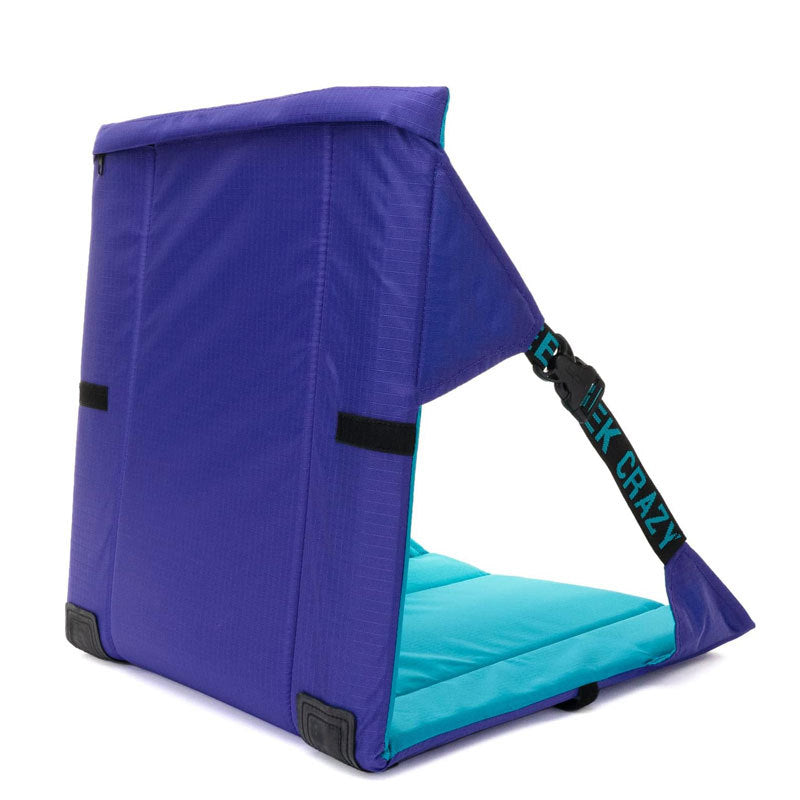 Blue Portable Outdoor Camping Seat Pad With Backrest Foldable & Waterproof Concert Cushion 600D Oxford Fabric Ideal For