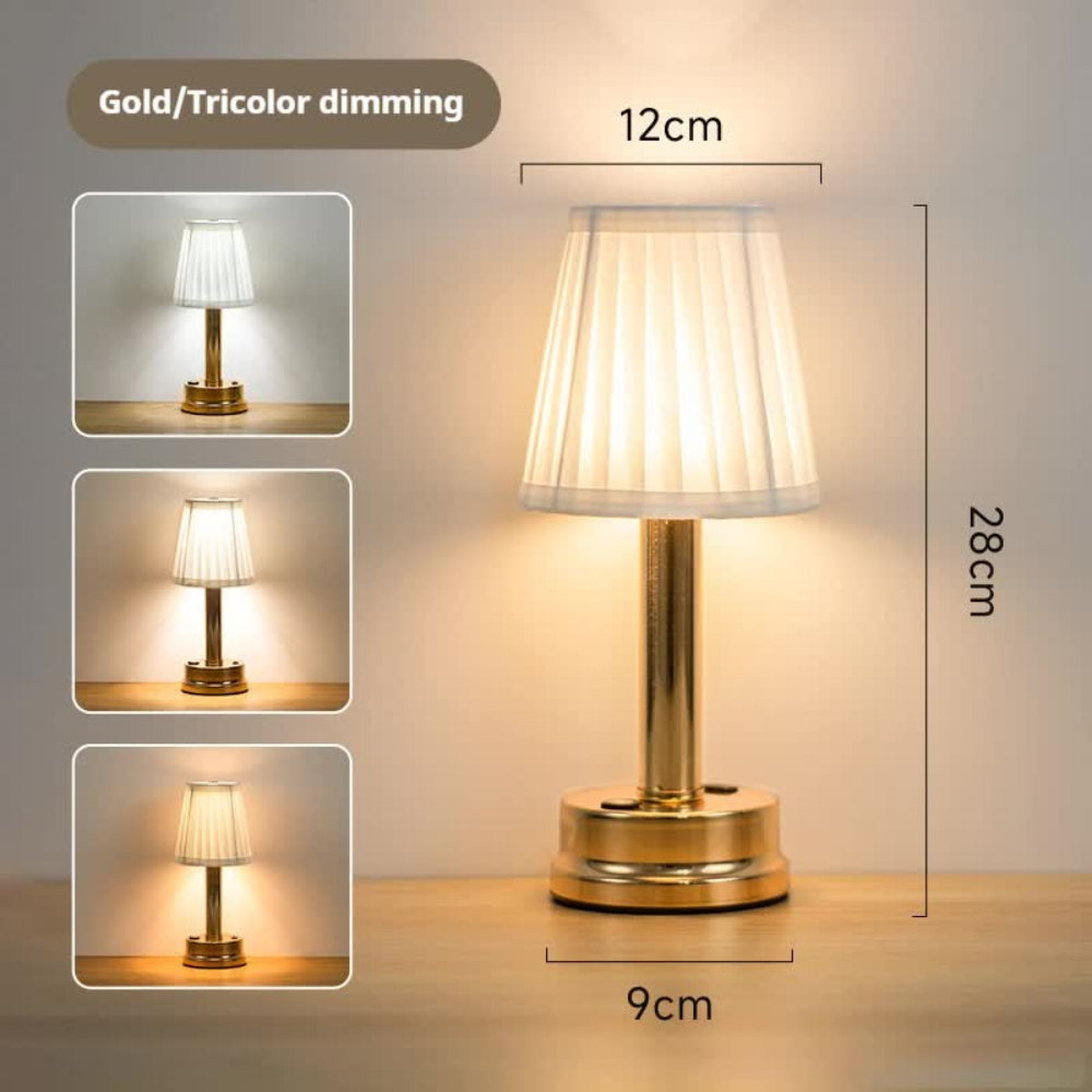 Gold Creative Led Rechargeable Table Lamp | 3 Adjustable Light Modes Touch Control Usb Charging Modern Atmosphere For Ba