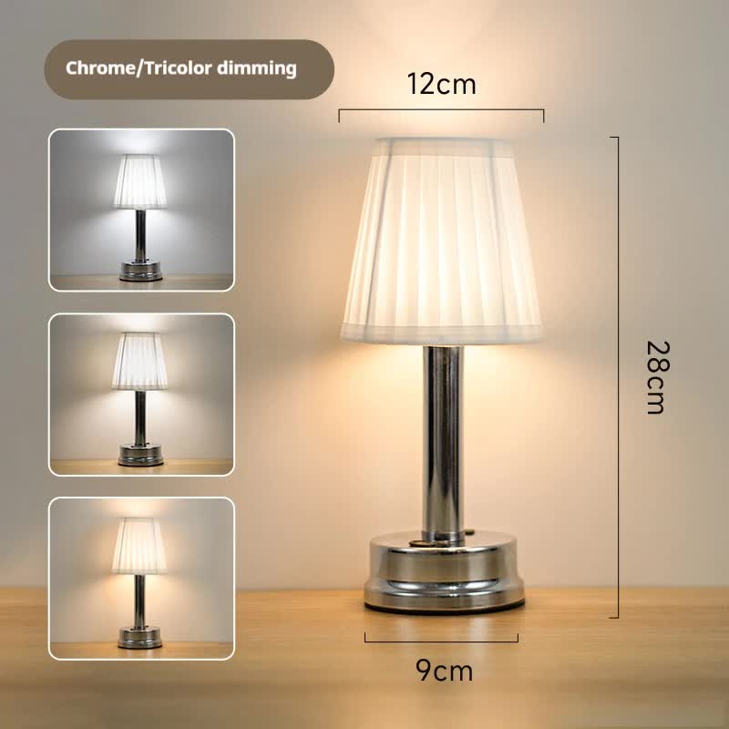 Silver Creative Led Rechargeable Table Lamp | 3 Adjustable Light Modes Touch Control Usb Charging Modern Atmosphere For