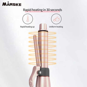 Portable Cordless Hair Curler And Straightener | Wireless Rechargeable Curling Iron 2 Adjustable Temperature Settings Co