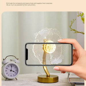 Sunflower Shape Luxury Acrylic Table Lamp Modern Usb Powered Night Light | Decorative Atmosphere For Bedroom Living Room