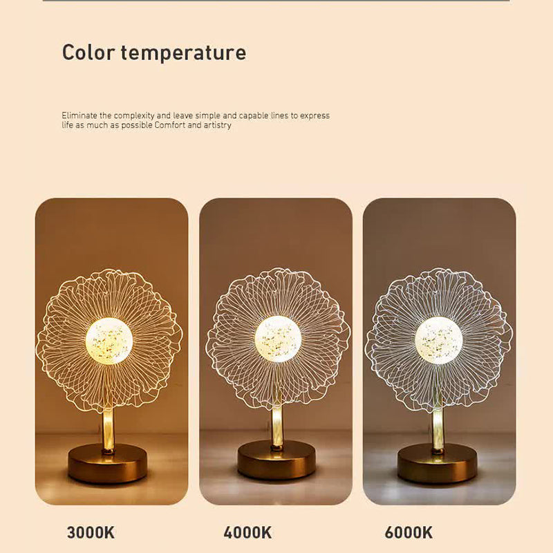 Four Leaf Clover Shape Luxury Acrylic Table Lamp Modern Usb Powered Night Light | Decorative Atmosphere For Bedroom Livi