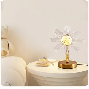 Windmill Shape Luxury Acrylic Table Lamp Modern Usb Powered Night Light | Decorative Atmosphere For Bedroom Living Room